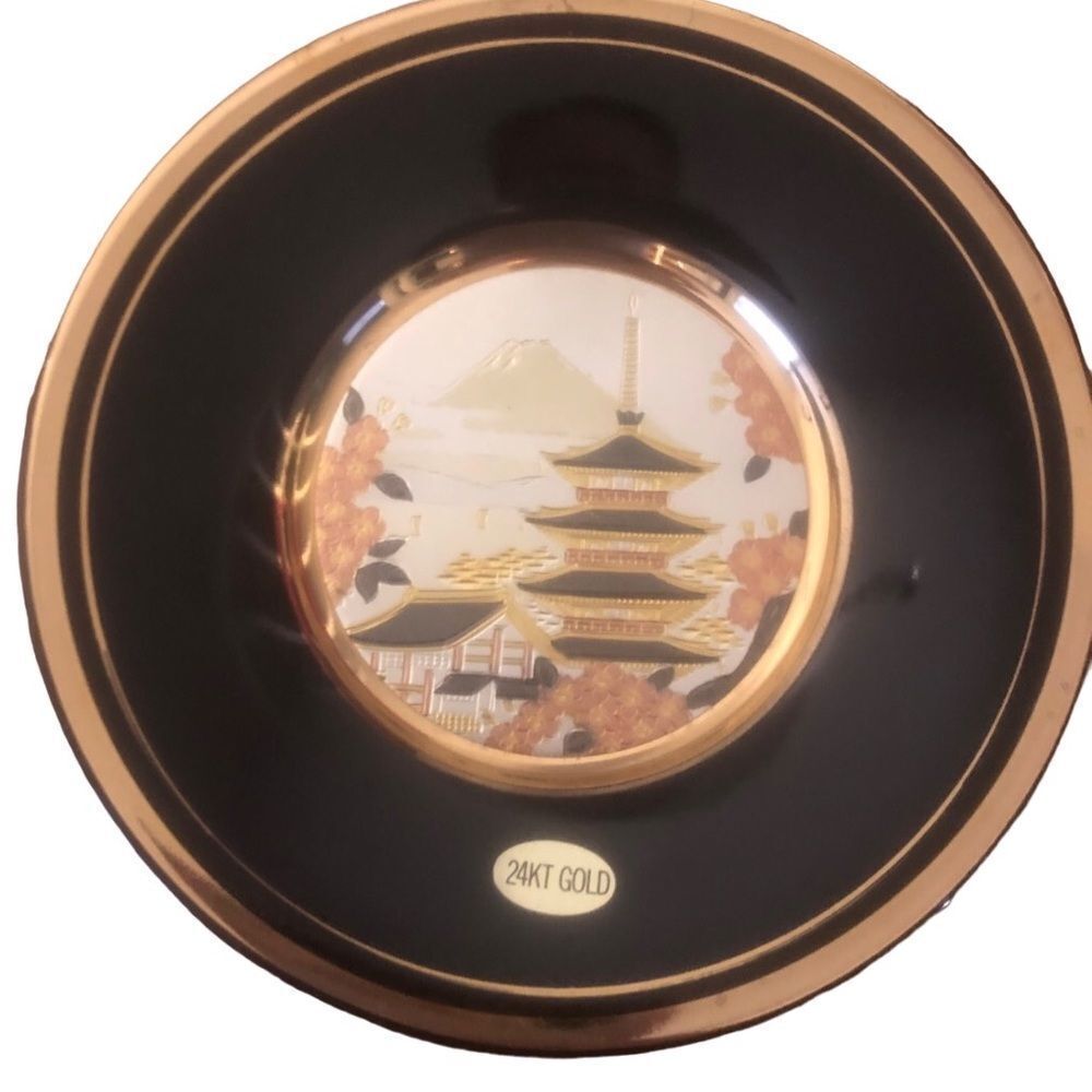 24k Gold Japanese Saucer